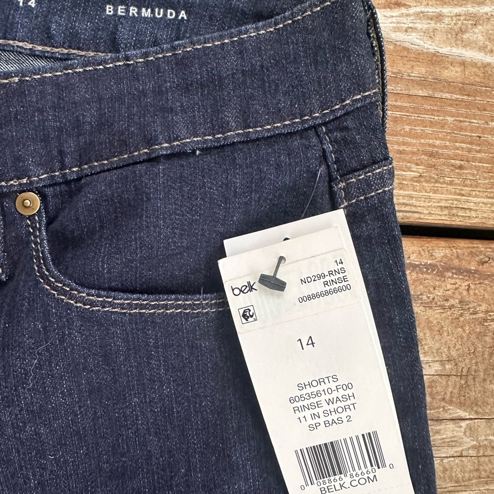 New Directions Burmuda Blue Jean Shorts - Picture 4 of 11